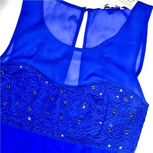 AMERICAN EAGLE Sheer Neckline Top, Sz Lg, NWT